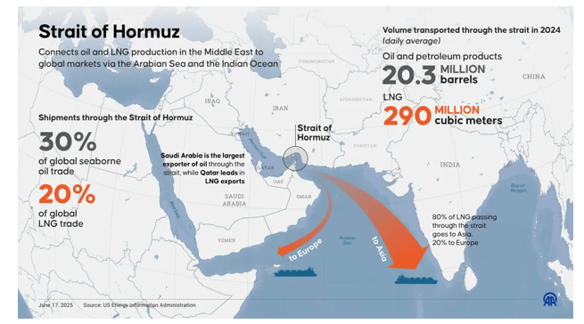 Figure 1: The Strait of Hormuz Oil and LNG Flow (Source: Forbes)