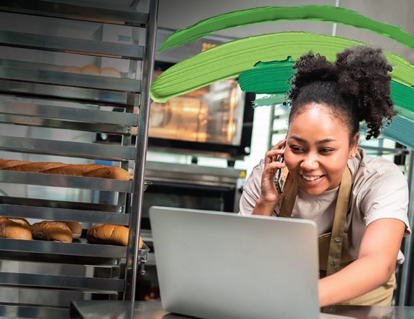 Wealth Management business owner on laptop