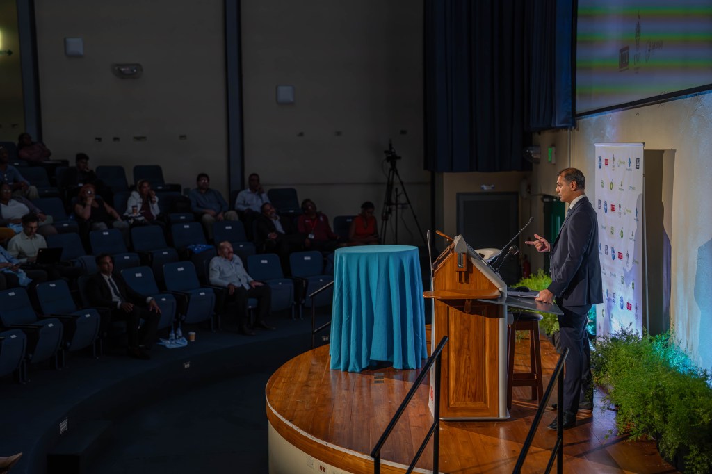 Sacha Syne – General Manager, Corporate and Investment Banking at First Citizens, addresses the audience at the H2RC’s Hydrogen Symposium