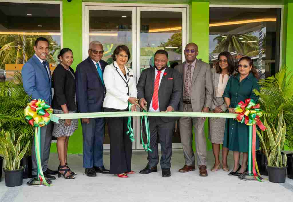 Ribbon cutting at the Sangre Grande Branch Opening