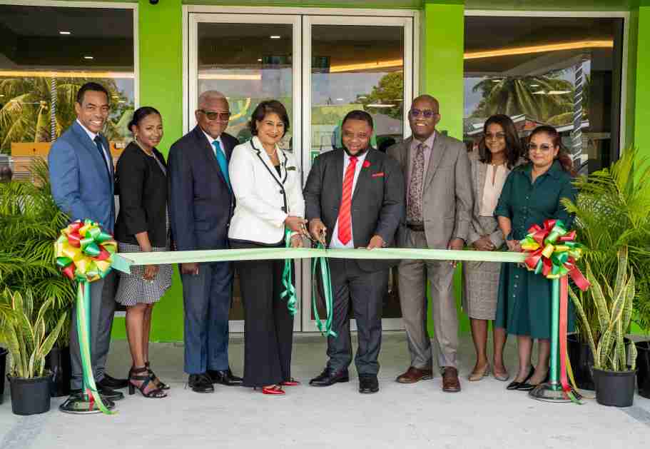 Ribbon cutting at the Sangre Grande Branch Opening