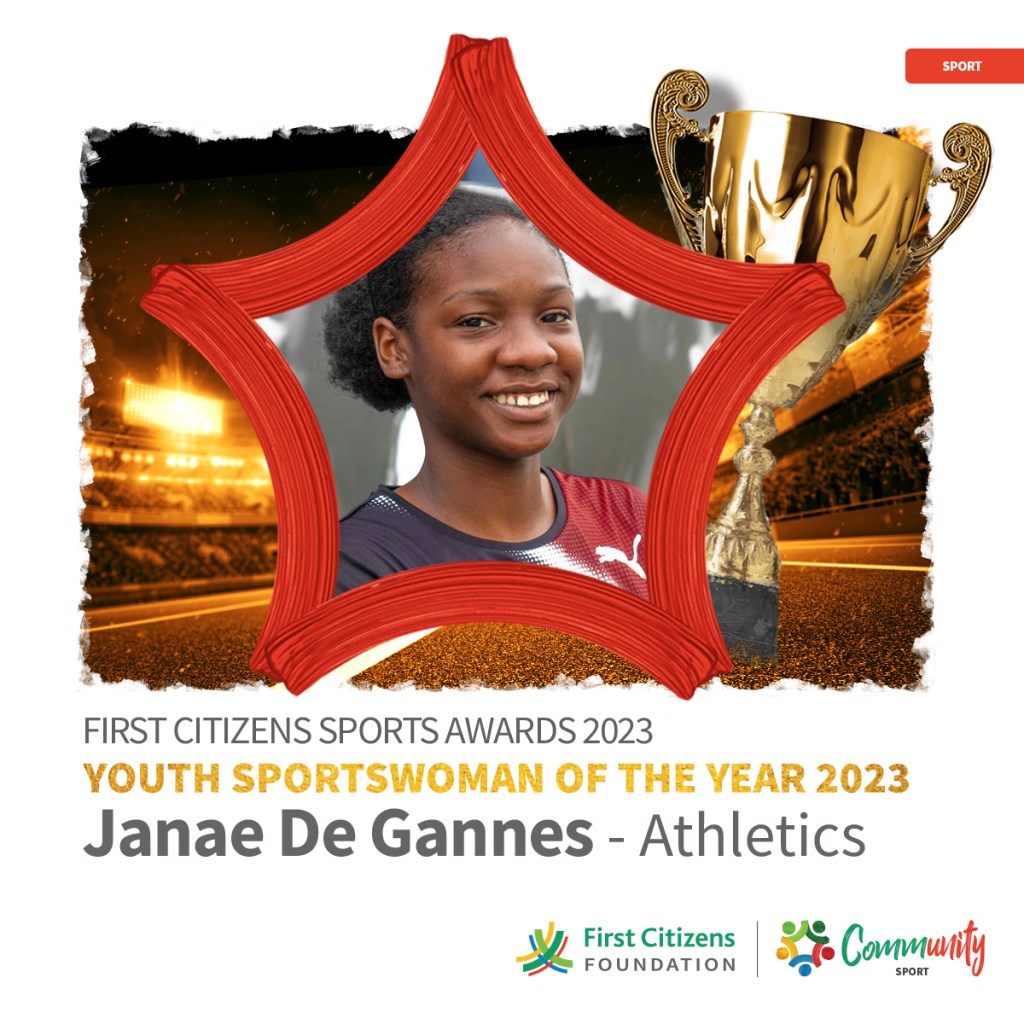2023 Youth Sportswoman of the year, Janae-De-Gannes-Athletics