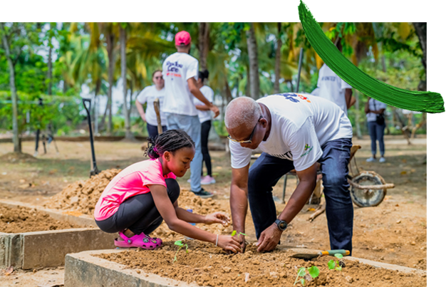 Chairman, Mr. Anthony Isidore Smart assisting at National Day of Caring