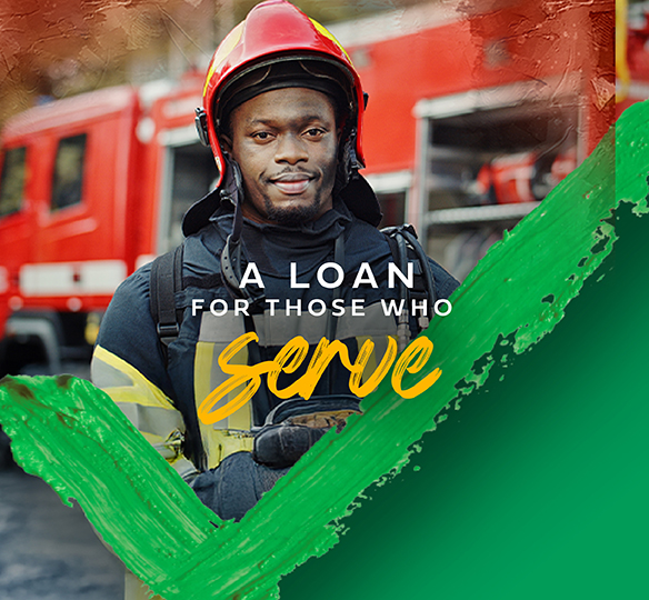 A fireman from the public sector for those who serve image. 