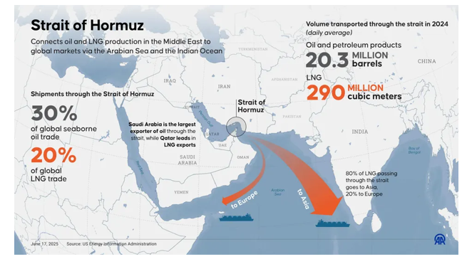 Figure 1: The Strait of Hormuz Oil and LNG Flow (Source: Forbes)